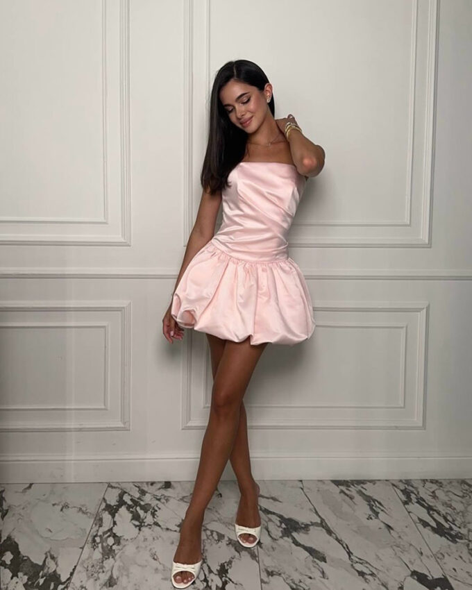 Selena Babydoll Mini Dress with Voluminous Skirt