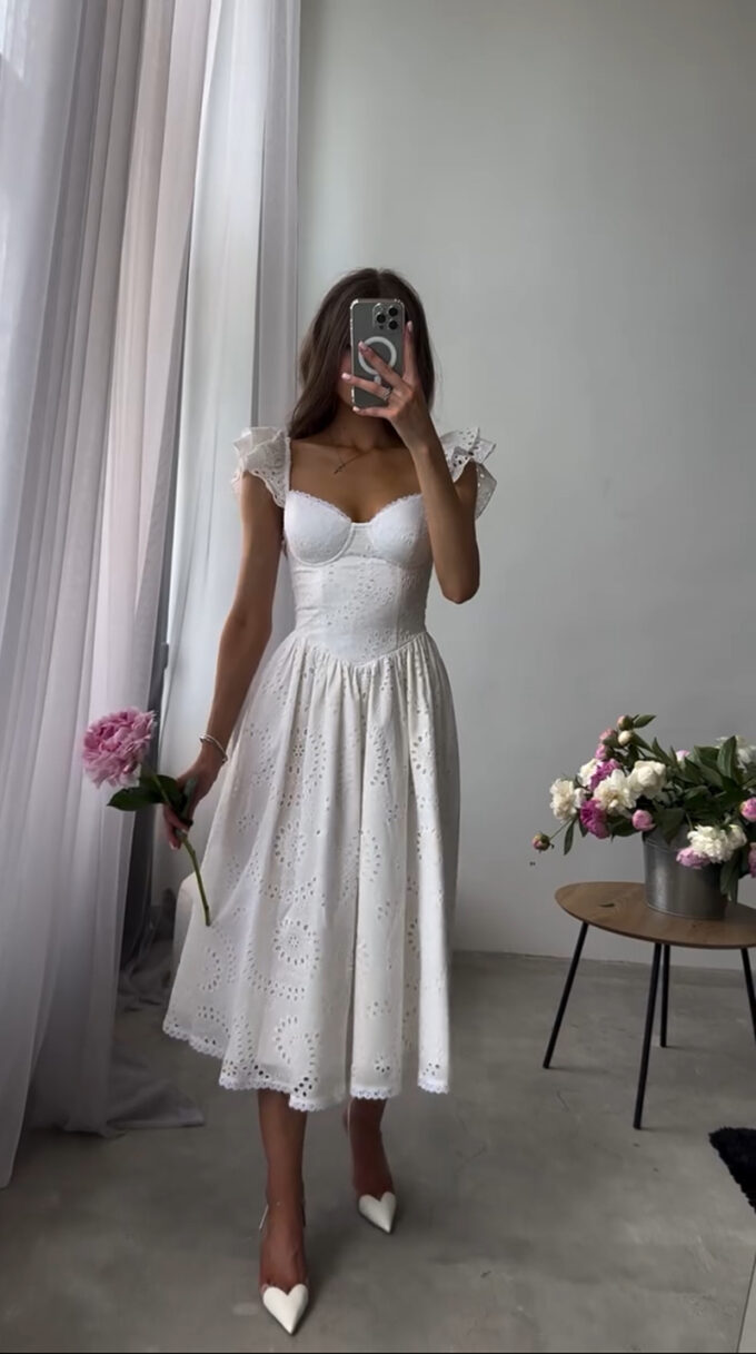Cotton Lace Dress Bianca