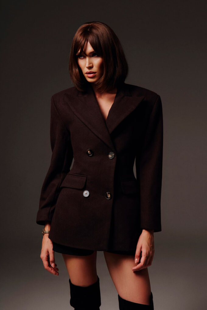 Brunelle Blazer with Statement Shoulders
