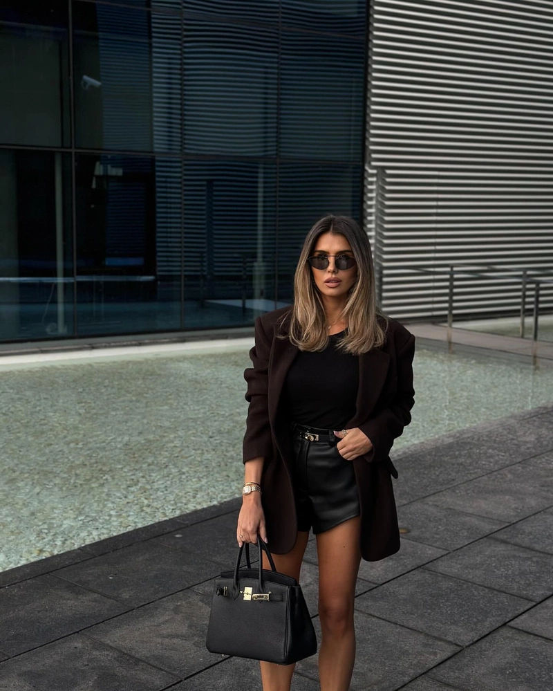 Vérité Mini Eco-Leather Shorts — изображение 6