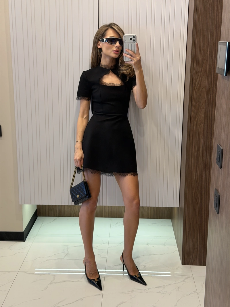 Lacette Dress with Lace Trim - Image 5