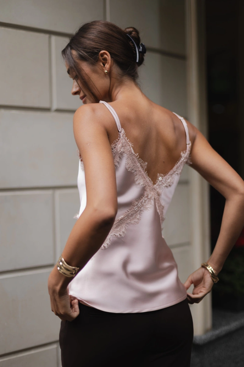 Satin Lace Tank Top - Image 32