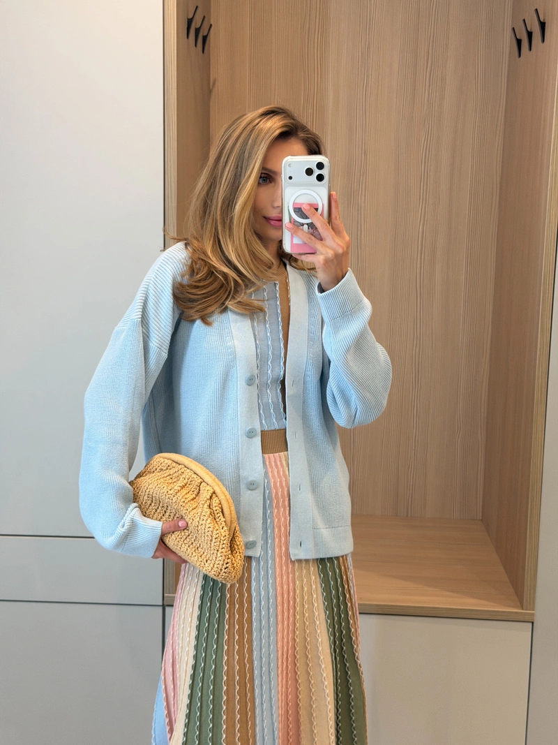 Cotton button-up cardigan