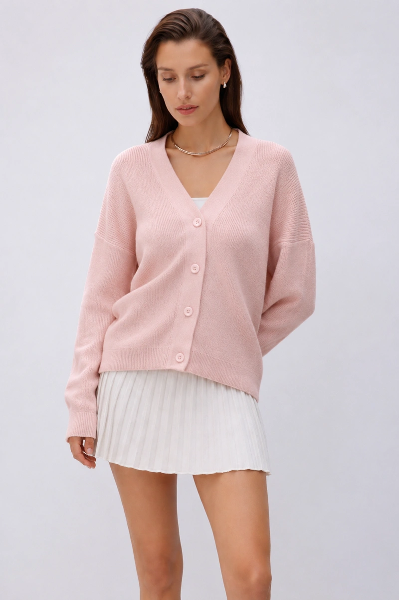 Cotton button-up cardigan — изображение 11