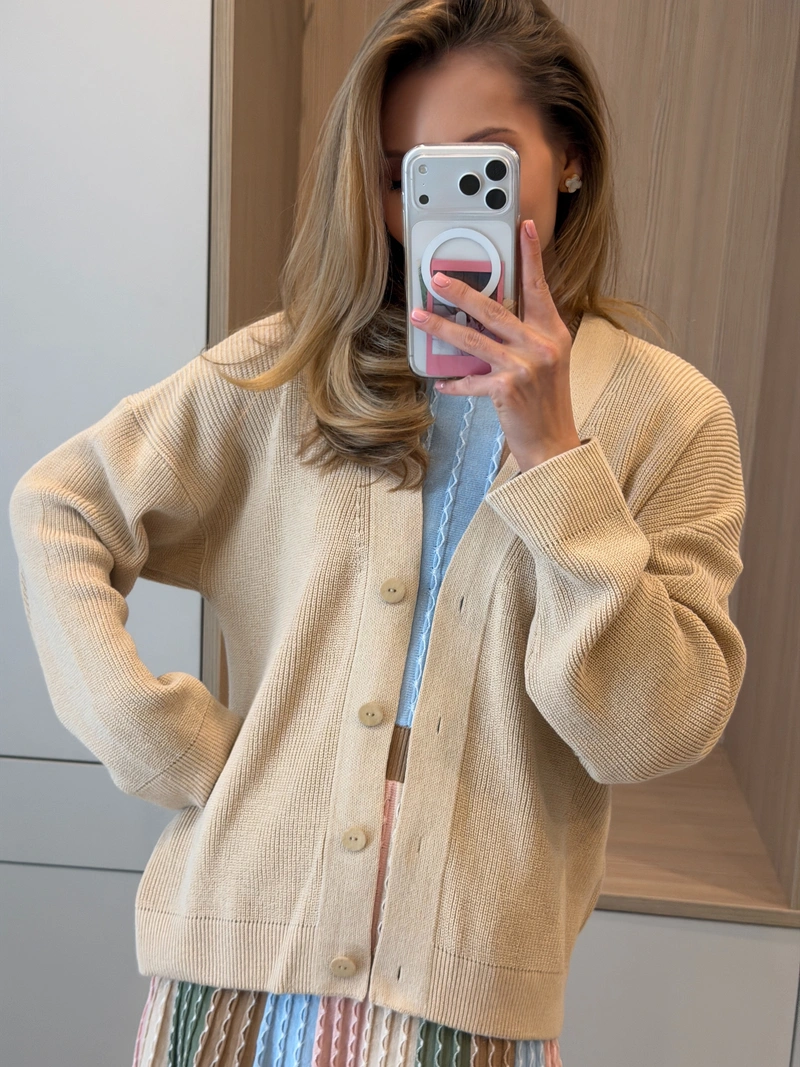 Cotton button-up cardigan — изображение 8