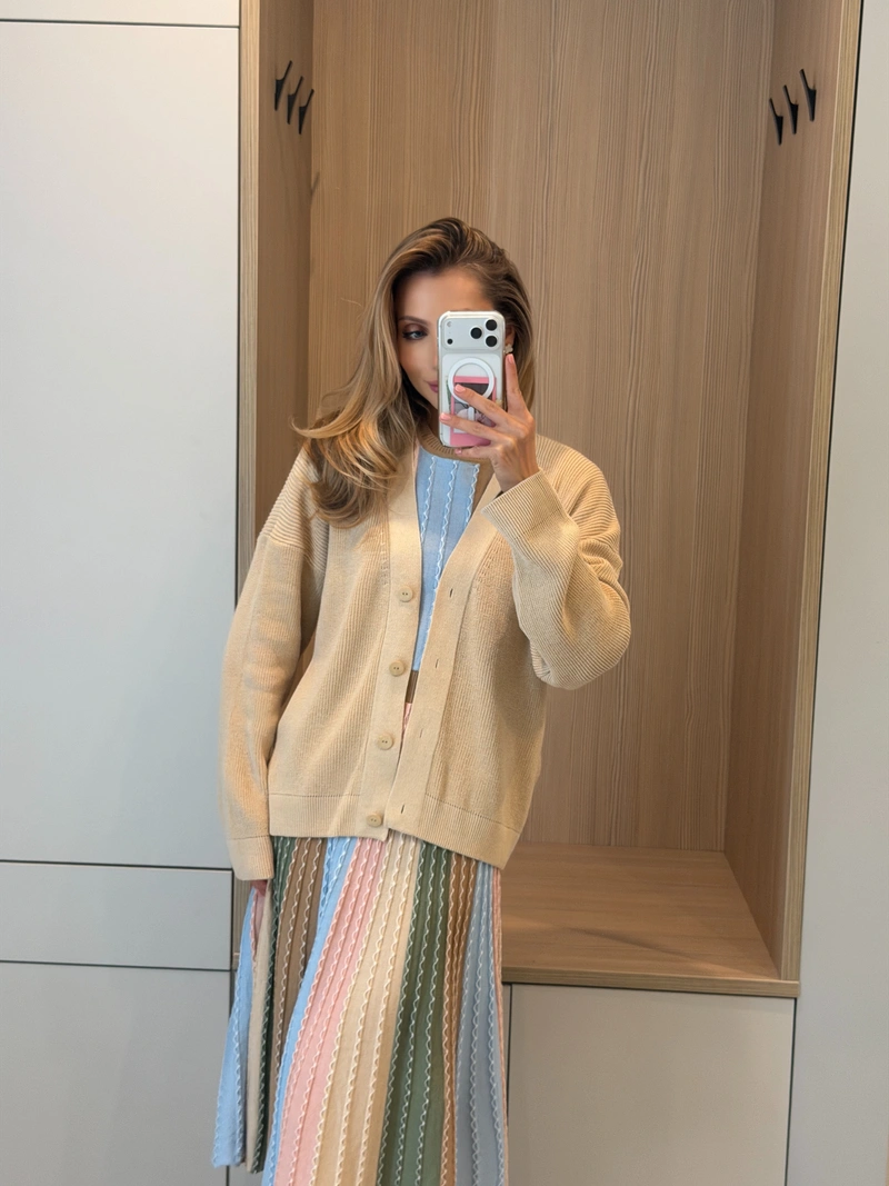 Cotton button-up cardigan — изображение 7