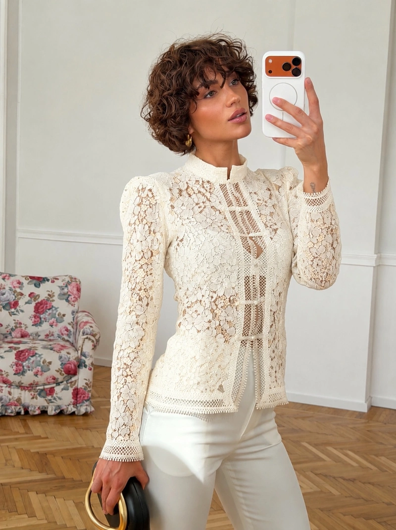Maison Élise Lace Blouse - Image 7