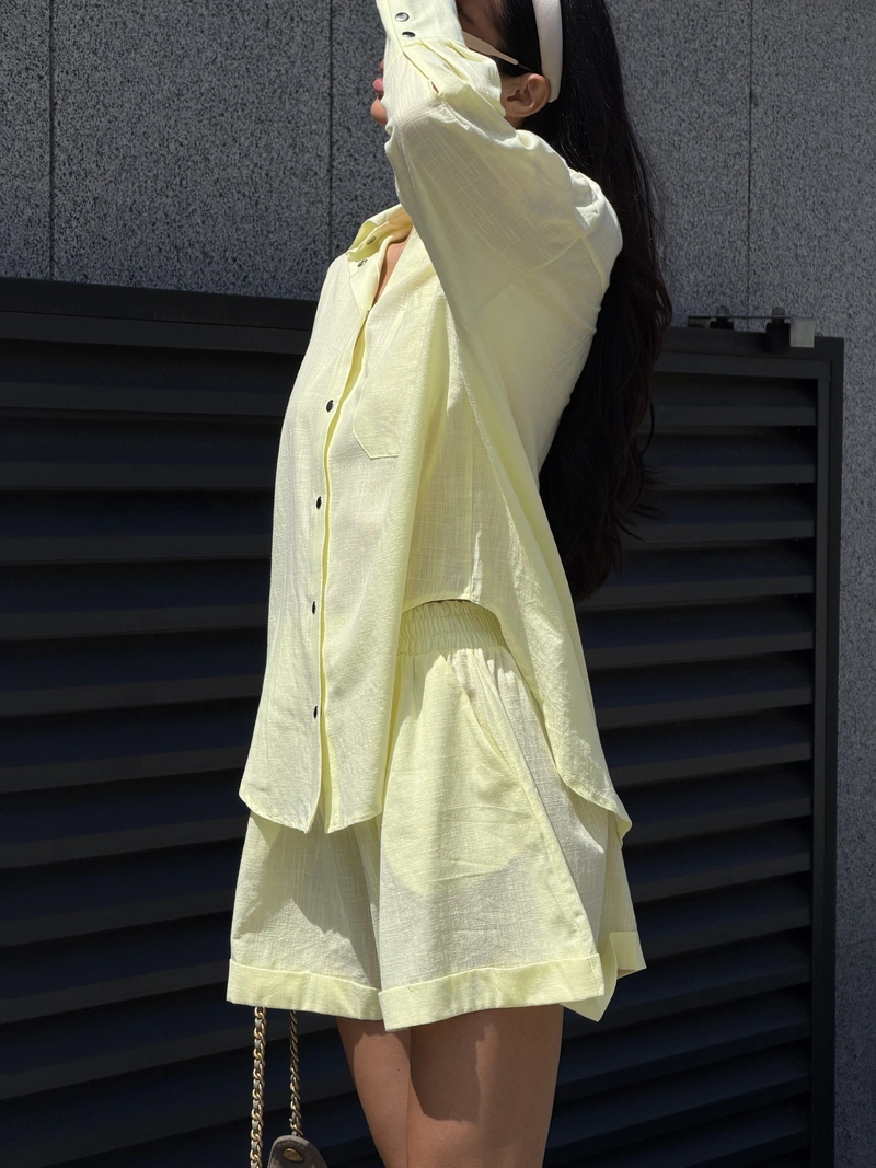 Linen Set with shorts - Image 3