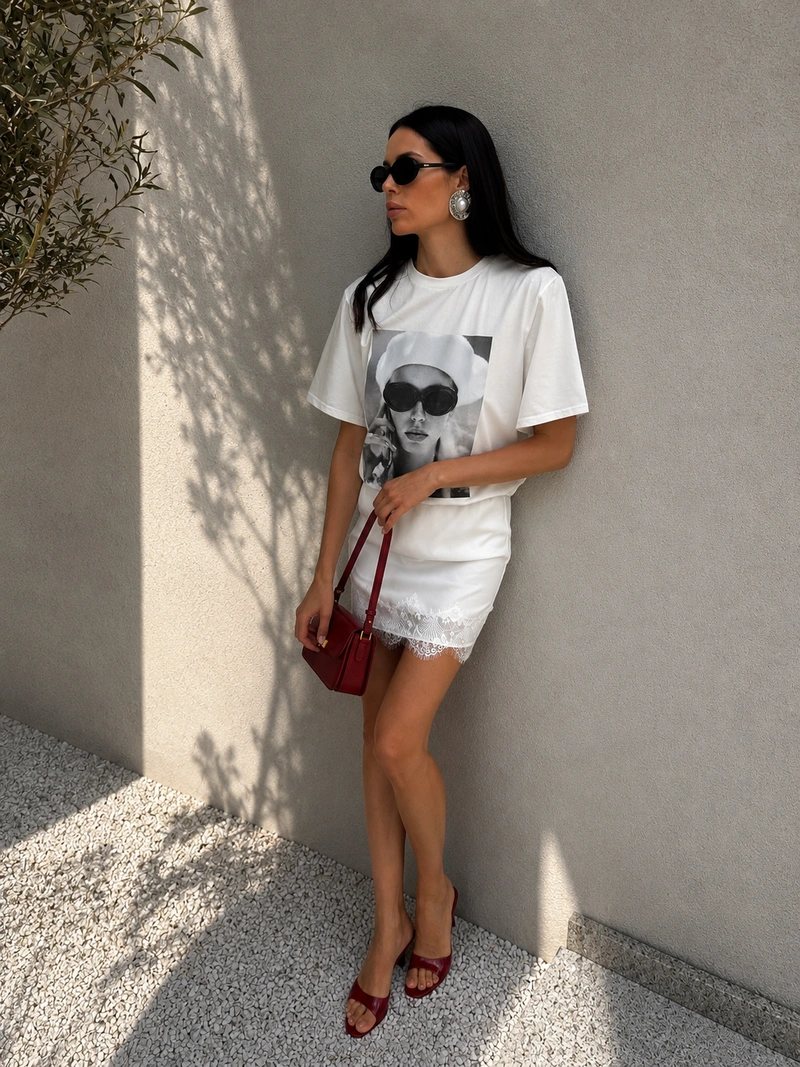 Éloise Lace Mini Skirt - Image 2