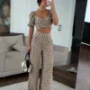 Beige with black polka dots