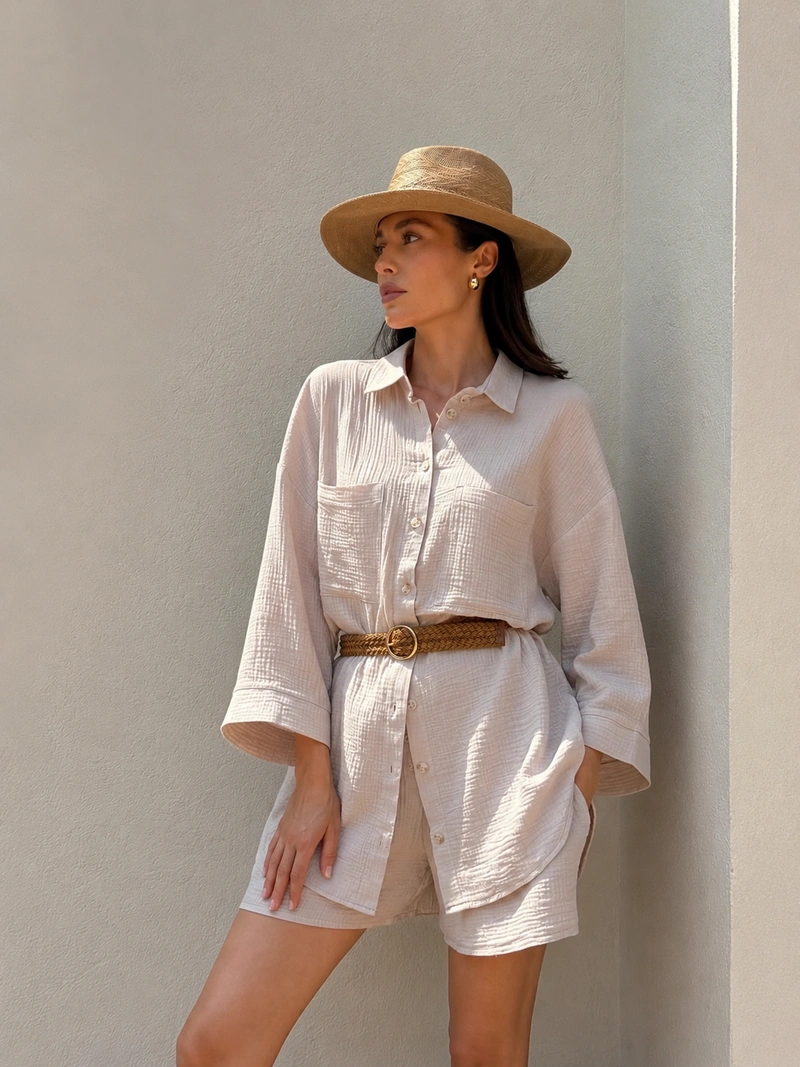 Muslin Set with Shorts - Image 9