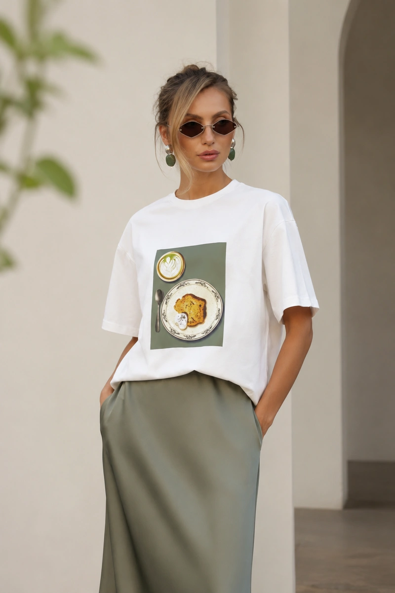 Basic T-Shirt with Print - Image 3