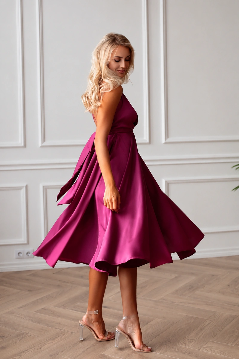 Serena Dress with a Bow - Image 8